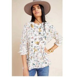 Anthropologie Ginevra Lace Babydoll Blouse - Size Small
